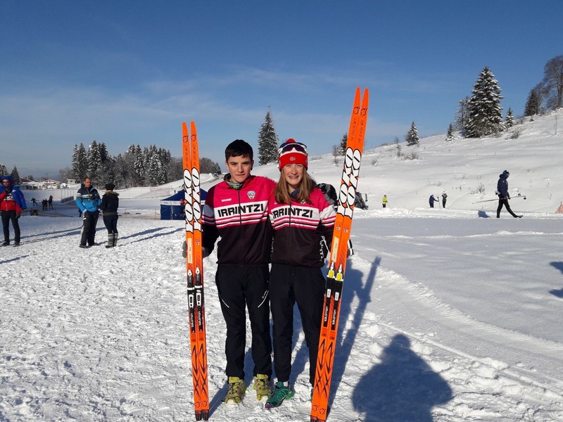 Irati Cuadrado y Lander Martin en el Tour de Ski de Premanon